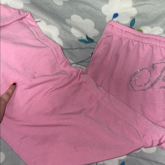 Juicy Couture Pink Lounge Bottoms with Silver Logo - Picture 3 of 4